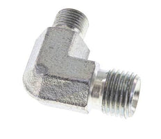 90deg Angled Reducing Fitting G1/8'' x G1/4'' High Pressure Steel 60° Cone 350bar (4917.5psi) Hydraulic