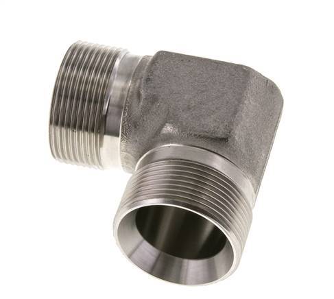 90deg Angled Fitting G1 1/2'' High Pressure Stainless Steel 60° Cone 190bar (2669.5psi) Hydraulic