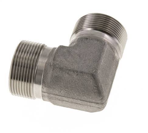 90deg Angled Fitting G1 1/2'' High Pressure Stainless Steel 60° Cone 190bar (2669.5psi) Hydraulic