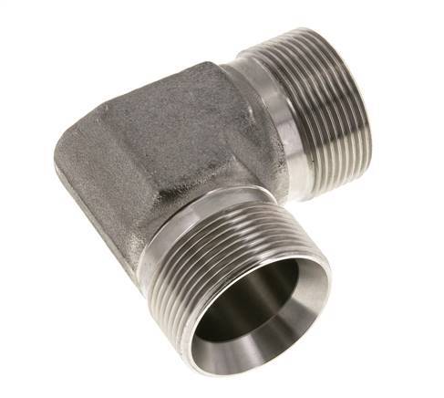 90deg Angled Fitting G1 1/2'' High Pressure Stainless Steel 60° Cone 190bar (2669.5psi) Hydraulic