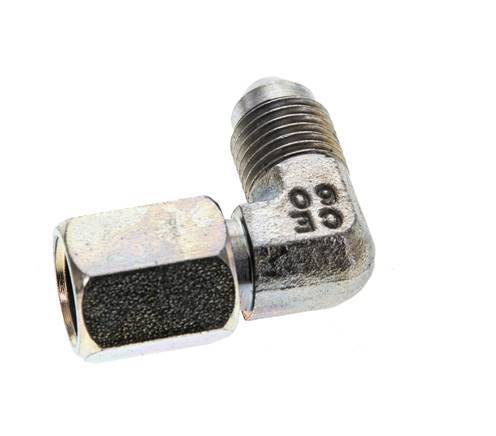 90deg JIC Angled Fitting UNF 7/16''-20 Male x Female Steel 310bar (4355.5psi)