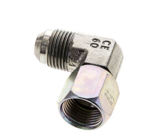 90deg JIC Angled Fitting UNF 3/4''-16 Male x Female Steel 275bar (3863.75psi)