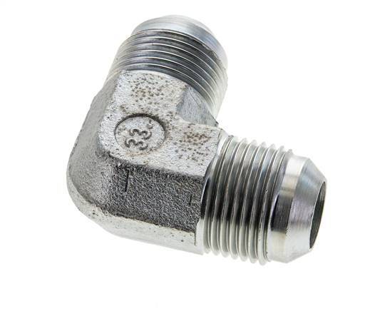 90deg JIC Angled Fitting UN 1-1/16''-12 Male Steel 350bar (4917.5psi)