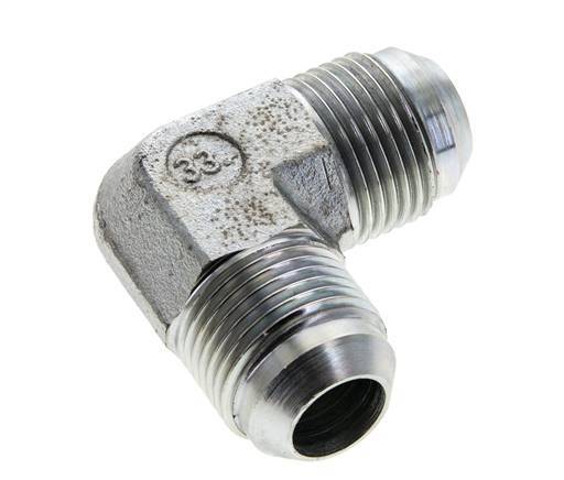 90deg JIC Angled Fitting UN 1-1/16''-12 Male Steel 350bar (4917.5psi)