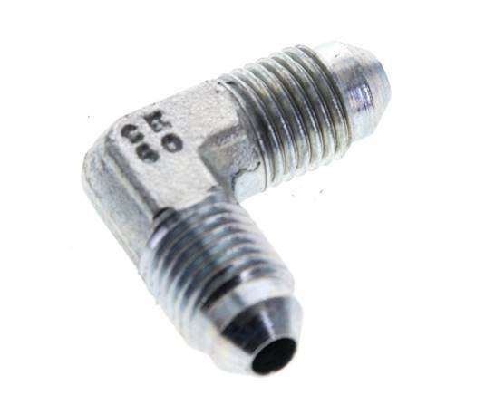 90deg JIC Angled Fitting UNF 7/16''-20 Male Steel 450bar (6322.5psi) [2 Pieces]