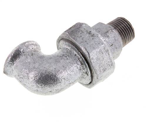 90deg Angled Connector 1/2'' Male R x Female Rp Cast Iron Conical Seal 25bar (351.25psi)