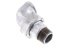90deg Angled Connector 1'' Male R x Female Rp Cast Iron Conical Seal 25bar (351.25psi)
