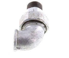 90deg Angled Connector 1'' Male R x Female Rp Cast Iron Conical Seal 25bar (351.25psi)