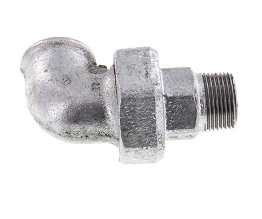 90deg Angled Union Connector 3/4'' Male R x Female Rp Cast Iron Flat Seal Centellen 25bar (351.25psi)