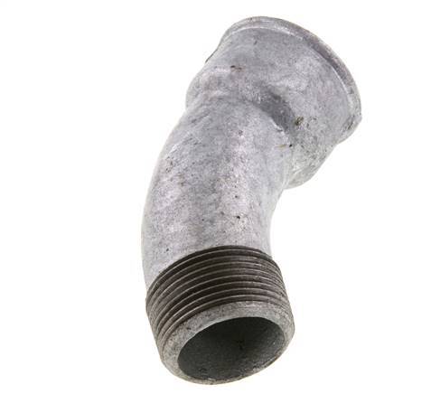 Elbow Fitting 45deg R1 1/4'' Male x Rp1 1/4'' Female Cast Iron 25bar (351.25psi)