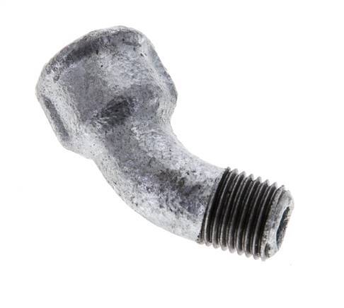 Elbow Fitting 45deg R1/4'' Male x Rp1/4'' Female Cast Iron 25bar (351.25psi) [2 Pieces]
