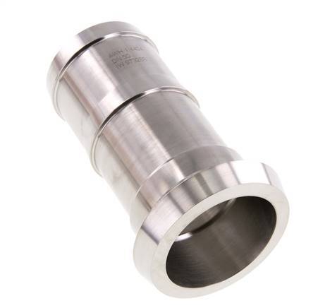 Sanitary (Dairy) Fitting 68mm Cone x 2 inch (50 mm) Hose Pillar Stainless Steel
