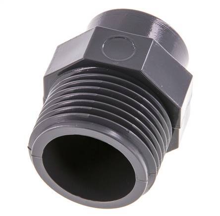 Reducing Ring Rp1/2'' Female x G1'' Male PVC-U 16bar (224.8psi) EN 1452-3 [5 Pieces]