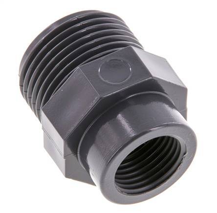 Reducing Ring Rp1/2'' Female x G1'' Male PVC-U 16bar (224.8psi) EN 1452-3 [5 Pieces]