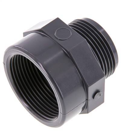 Reducing Adapter G1 1/4'' Male x Rp1 1/2'' Female PVC-U 16bar (224.8psi) EN 1452-3 [2 Pieces]