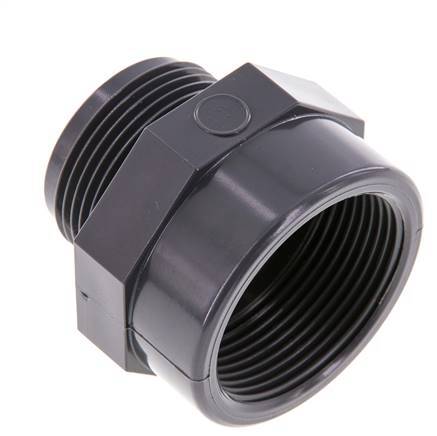 Reducing Adapter G1 1/4'' Male x Rp1 1/2'' Female PVC-U 16bar (224.8psi) EN 1452-3 [2 Pieces]
