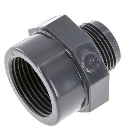 Reducing Adapter G3/4'' Male x Rp1'' Female PVC-U 16bar (224.8psi) EN 1452-3 [2 Pieces]