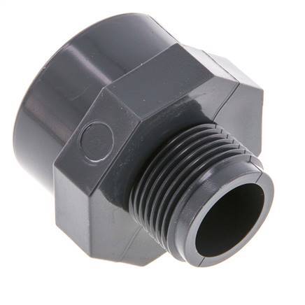 Reducing Adapter G3/4'' Male x Rp1'' Female PVC-U 16bar (224.8psi) EN 1452-3 [2 Pieces]