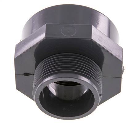 Reducing Adapter G1 1/2'' Male x Rp2'' Female PVC-U 16bar (224.8psi) EN 1452-3 [2 Pieces]