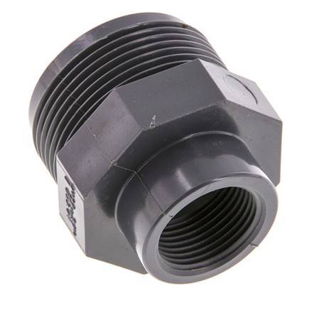 Reducing Ring Rp3/4'' Female x G1 1/2'' Male PVC-U 16bar (224.8psi) EN 1452-3 [2 Pieces]
