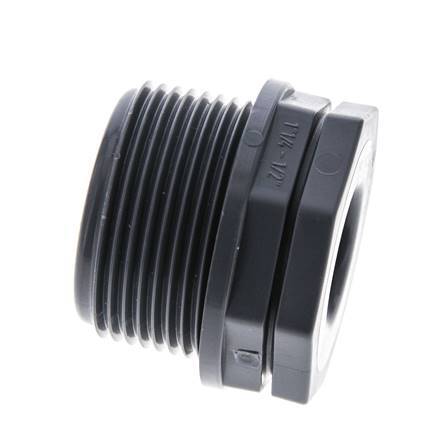 Reducing Ring G1/2'' Female x G1 1/4'' Male Polypropylene (pp) 10bar (140.5psi) FDA 46mm Hex