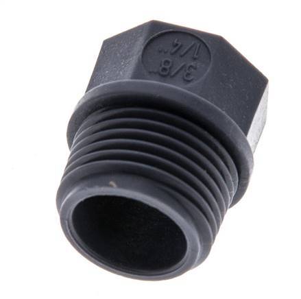 Reducing Ring G1/4'' Female x G3/8'' Male Polypropylene (pp) 10bar (140.5psi) FDA 17mm Hex [2 Pieces]