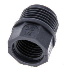 Reducing Ring G1/4'' Female x G3/8'' Male Polypropylene (pp) 10bar (140.5psi) FDA 17mm Hex [2 Pieces]
