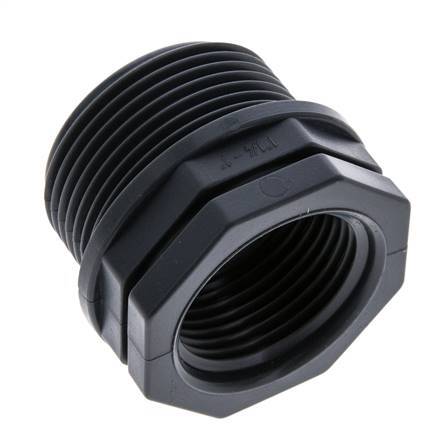 Reducing Ring G1'' Female x G1 1/4'' Male Polypropylene (pp) 10bar (140.5psi) FDA 46mm Hex