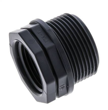 Reducing Ring G1'' Female x G1 1/4'' Male Polypropylene (pp) 10bar (140.5psi) FDA 46mm Hex