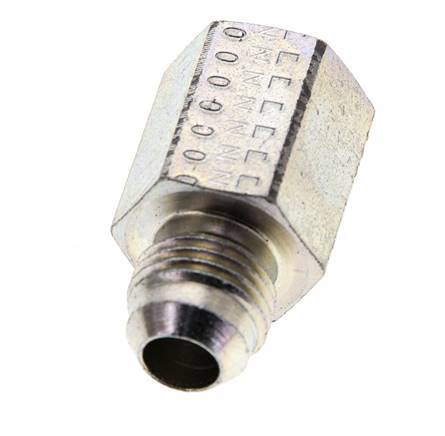 JIC Reducing Nipple UNF 9/16''-18 Male x 1/4'' NPT Female Steel 275bar (3863.75psi)