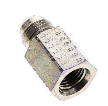JIC Reducing Nipple UNF 9/16''-18 Male x 1/4'' NPT Female Steel 275bar (3863.75psi)