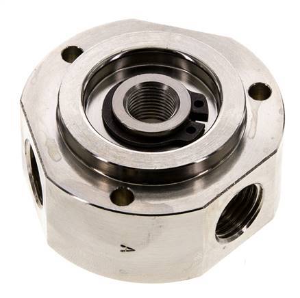 3-Way Rotary Joint 1/8'' x 1/4'' x3/8'' Nickel-plated Brass PUR 0bar (0.0psi)