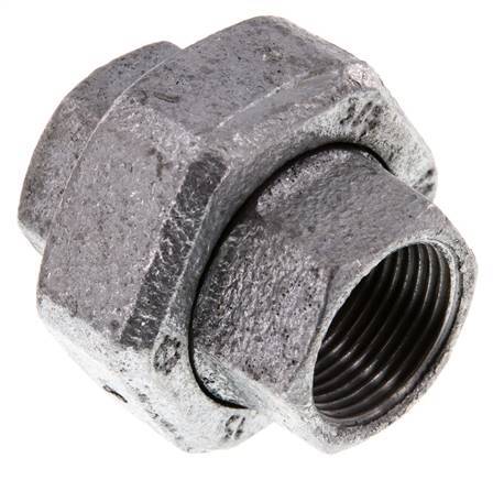 Union Straight Connector Rp3/4'' Female Cast Iron Flat Seal 25bar (351.25psi)