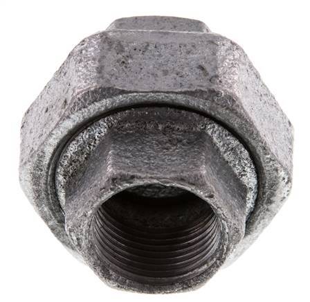 Union Straight Connector Rp3/4'' Female Cast Iron Flat Seal 25bar (351.25psi)