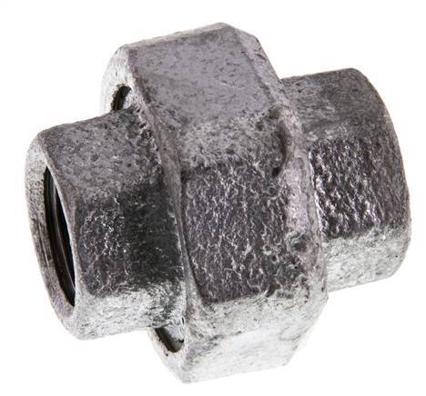Union Straight Connector Rp1/2'' Female Cast Iron Flat Seal 25bar (351.25psi)