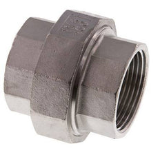 Union Straight Connector Rp1 1/4'' Female Stainless Steel Flat Seal PTFE 16bar (224.8psi)