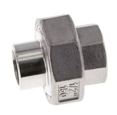 Union Straight Connector Rp1/2'' Female x 21.3mm Weld End Stainless Steel Conical Seal 16bar (224.8psi)