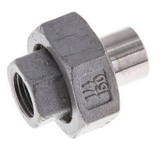 Union Straight Connector Rp1/4'' Female x 13.5mm Weld End Stainless Steel Flat Seal PTFE 150bar (2107.5psi)