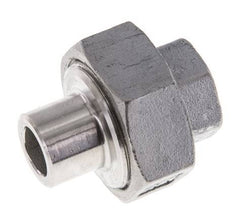 Union Straight Connector Rp1/4'' Female x 13.5mm Weld End Stainless Steel Flat Seal PTFE 150bar (2107.5psi)