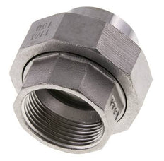 Union Straight Connector Rp1 1/4'' Female x 42.4mm Weld End Stainless Steel Flat Seal PTFE 150bar (2107.5psi)