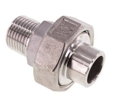 Union Straight Connector R1/2'' Male x 21.3mm Weld End Stainless Steel Conical Seal 16bar (224.8psi)