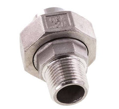 Union Straight Connector R1/2'' Male x 21.3mm Weld End Stainless Steel Conical Seal 16bar (224.8psi)