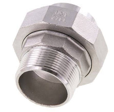 Union Straight Connector R1 1/2'' Male x 48.3mm Weld End Stainless Steel Conical Seal 16bar (224.8psi)