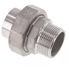 Union Straight Connector R1 1/4'' Male x 42.4mm Weld End Stainless Steel Conical Seal 16bar (224.8psi)