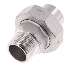 Union Straight Connector R3/4'' Male x 26.9mm Weld End Stainless Steel Flat Seal PTFE 16bar (224.8psi)