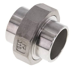 Union Straight Connector 42.4mm Weld End Stainless Steel Conical Seal 16bar (224.8psi)