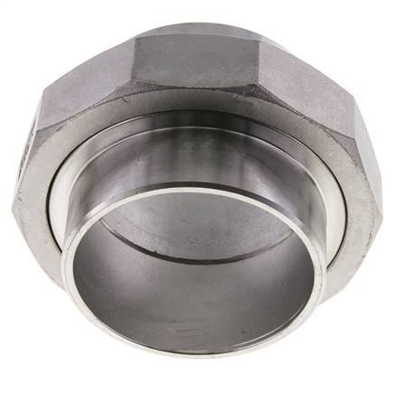 Union Straight Connector 88.9mm Weld End Stainless Steel Conical Seal 16bar (224.8psi)