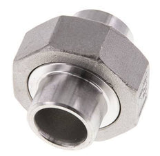 Union Straight Connector 21.3mm Weld End Stainless Steel Conical Seal 16bar (224.8psi)
