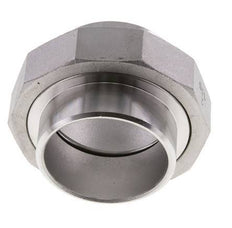 Union Straight Connector 60.3mm Weld End Stainless Steel Flat Seal PTFE 16bar (224.8psi)