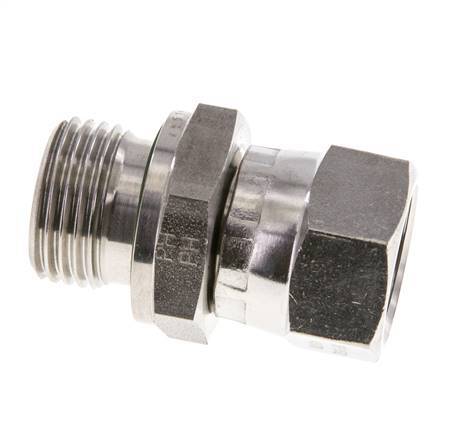 JIC Reducing Nipple UNF 3/4''-16 Female x G1/2'' Male Adjustable Stainless Steel 275bar (3863.75psi)